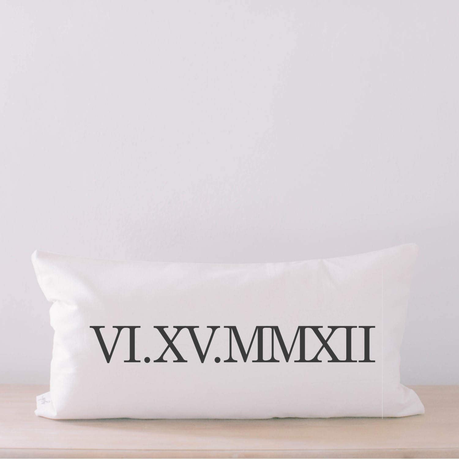 Lumbar Pillow Personalized Roman Numerals home decor Etsy