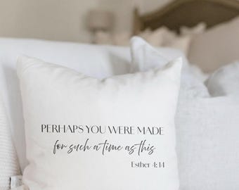 Throw Pillows - Esther 414 | Housewarming Gift, Scripture Throw Pillows, Sentimental Throw Pillows, Cozy Home Decor Gifts