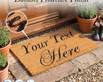 Custom Welcome Mat - Personalized Door Mat | Front Door Decor, Housewarming Gift, Customizable Outdoor Welcome Mat