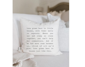 Throw Pillows - Love Grows | Valentine's Day Gift, Valentine's Day Throw Pillow, Valentine's Day Pillow Gift, Cozy Valentine's Day Decor