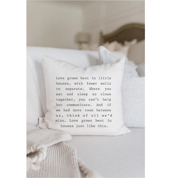 Throw Pillows - Love Grows | Valentine's Day Gift, Valentine's Day Throw Pillow, Valentine's Day Pillow Gift, Cozy Valentine's Day Decor