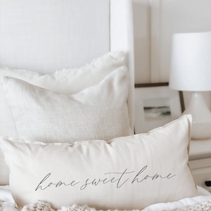 Lumbar Pillows - Home Sweet Home | Mom's Cozy Home, Home Sweet Home Lumbar Pillow, Cozy Lumbar Pillow Gifts, Sentimental Home Decor Gift