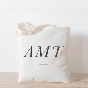 Tote Bag - Personalized Monogram - wedding favor tote bag, tote, overnight bag, welcome bag, office gift, special event, workshop tote