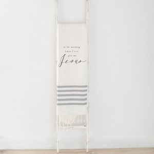 Throw Blanket - In the Morning When I Rise Give Me Jesus housewarming gift, decorative blanket, cozy, pretty