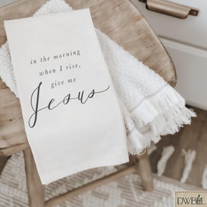 Tea Towel - Give Me Jesus | Easter Hostess Gift, Easter Tea Towel Gift, Easter Kitchen Decor, Sentimental Easter Gift, Farmhouse Kitchen