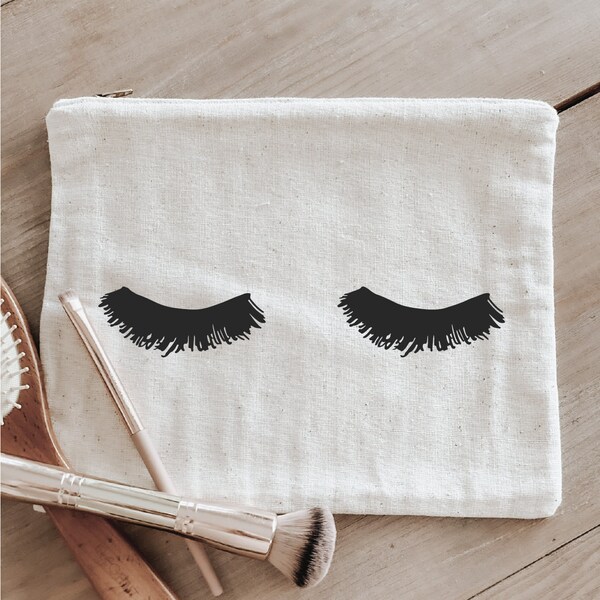 Cosmetic Bag - Lashes, cosmetic, pencil case, clutch, wedding favor, present, bridesmaid gift, women's gift