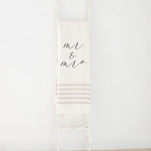 Throw Blanket - Mr. & Mrs., present, housewarming gift, decorative blanket, cozy, pretty