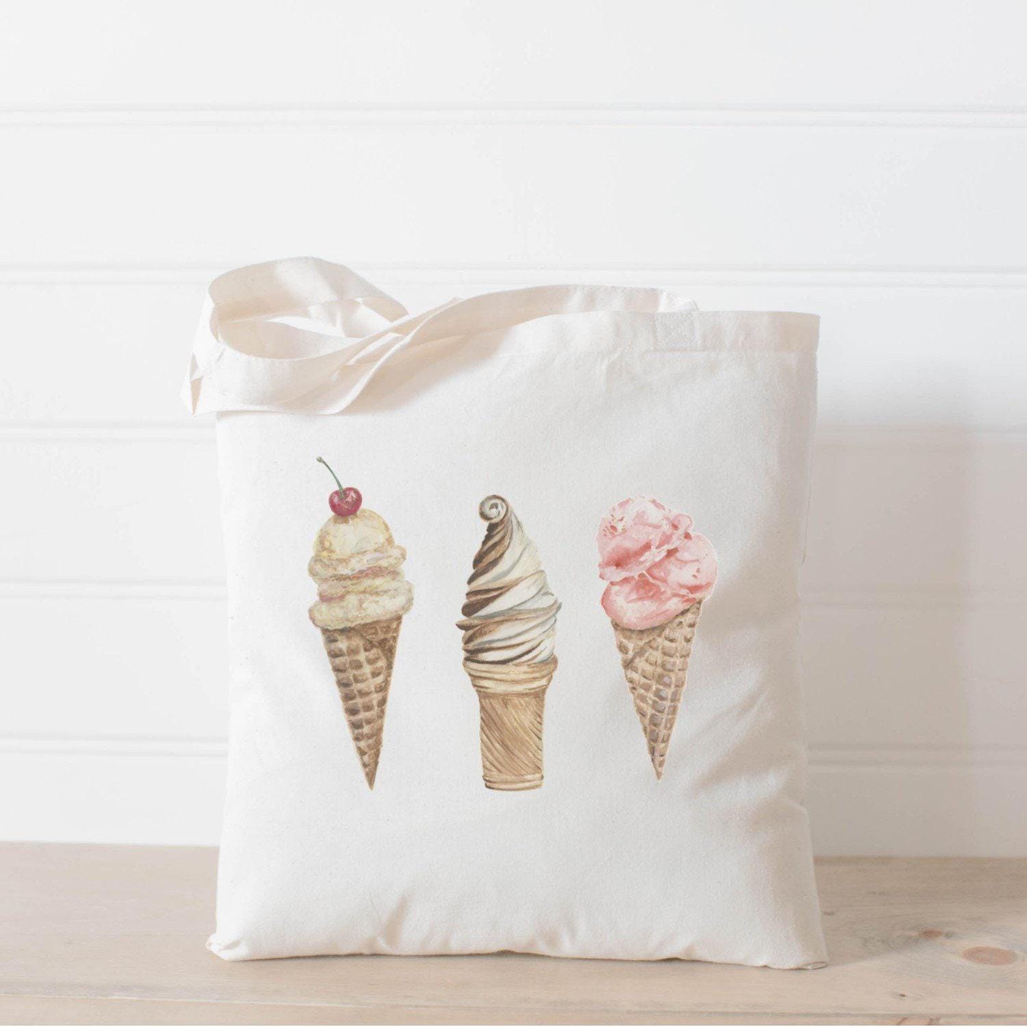 Ice Cream Tote Bag - Etsy