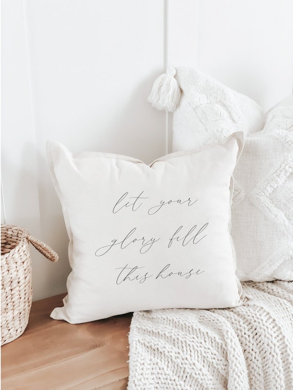 Throw Pillow - Let's Stay In Bed - Anniversary, calligraphy, home decor,  wedding gift, engagement present, newlywed gift, cushion cover