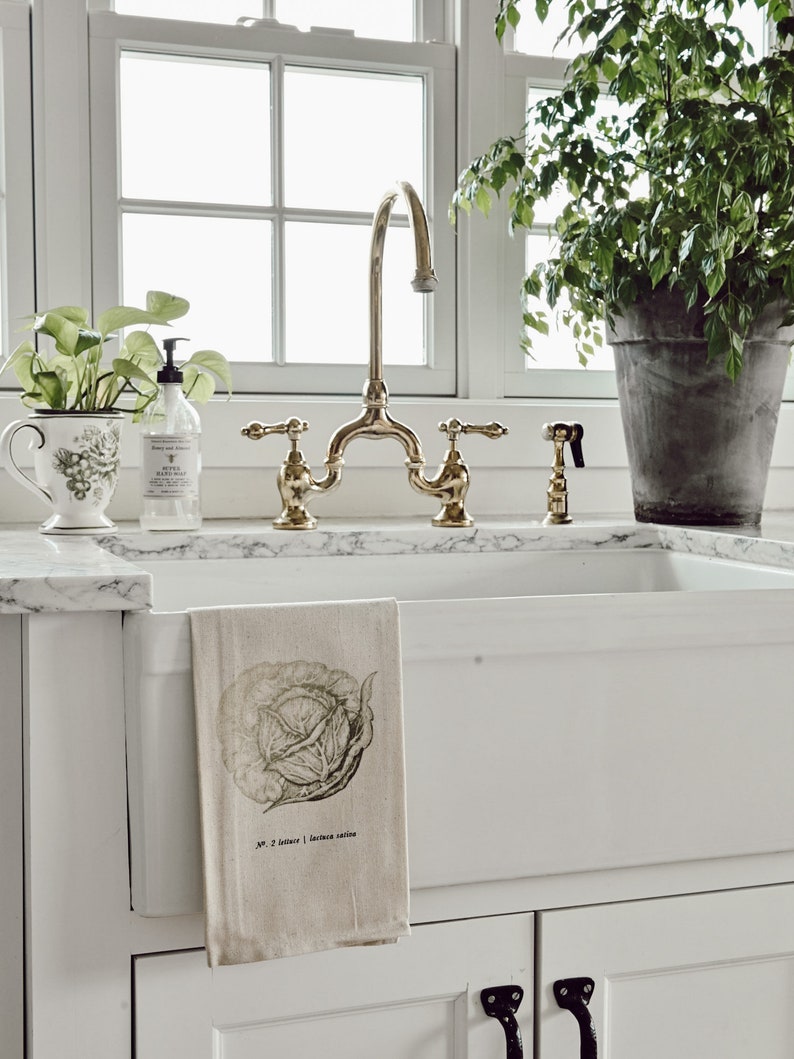 Liz Marie Blog, housewarming gift LMB x PCB Veggies Color Tea Towel present Made in the USA kitchen decor Fruits