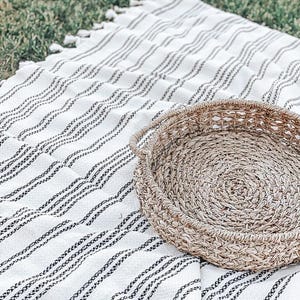 Oversized Picnic Blanket | Outdoor Picnic Essential, Neutral Home Decor, Housewarming Gift afbeelding 10