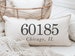 Lumbar Pillow - Personalized Zip Code - Realtor Gift, New House gift, engagement present, housewarming present, cushion cover, throw pillow 