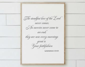 Wooden Frames - The Steadfast Love of the Lord | Scripture Wall Art, Handcrafted Wood Frame, Home Decor Gift, Eco-Friendly