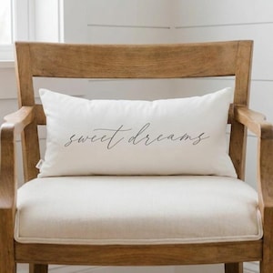 Almohadas lumbares - Dulces Sueños / Regalo para un hogar acogedor, Almohada lumbar Dulces Sueños, Almohada decorativa sentimental para el hogar, Almohada acogedora para la sala de estar
