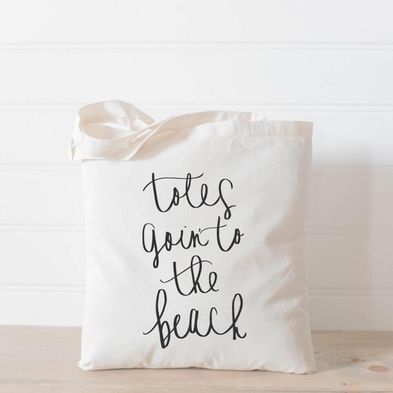 Tote Bags - Goin' To The Beach | Best Friend Gift, Tote Bag Gift For Women, Stock Design Tote Bag, Beach Theme Tote Bag, Summer Tote Bag