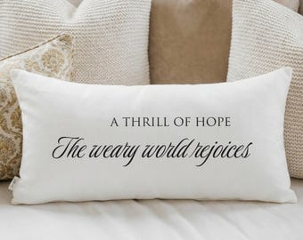 Weary World Rejoices Lumbar Pillow Christmas Decor