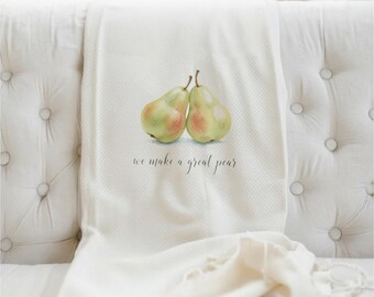 Throw Blankets - A Great Pear | Housewarming Gift, Cozy Throw Blanket, Watercolor Throw Blanket, Year-round Gift Blanket