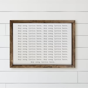 Personalized Wooden Frames - Personalized Song Lyrics | Wedding Gift, Personalized Song Lyrics Frames, Engraved Song Lyrics Gifts