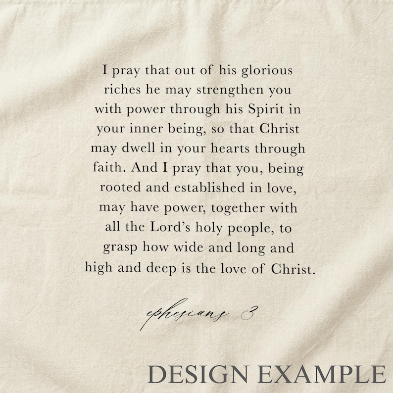 Wall Banners - Ephesians 3 | Housewarming Gift, Sentimental Home Decor Gifts, Fabric Wall Banners, Cozy Wall Decor, Ephesians 3 Wall Art 画像 2