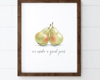 Wooden Frames - A Great Pear | Housewarming Gift, Sentimental Wooden Frame, Cozy Home Decor Gift, Personalized Wooden Frame, Home Chef Gift
