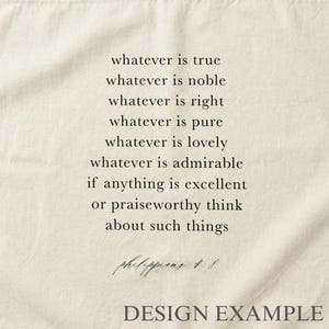 Wall Banners - Philippians 48 | Housewarming Gift, Girly Home Decor Gifts, Sentimental Fabric Gifts, Personalized Wall Art afbeelding 2