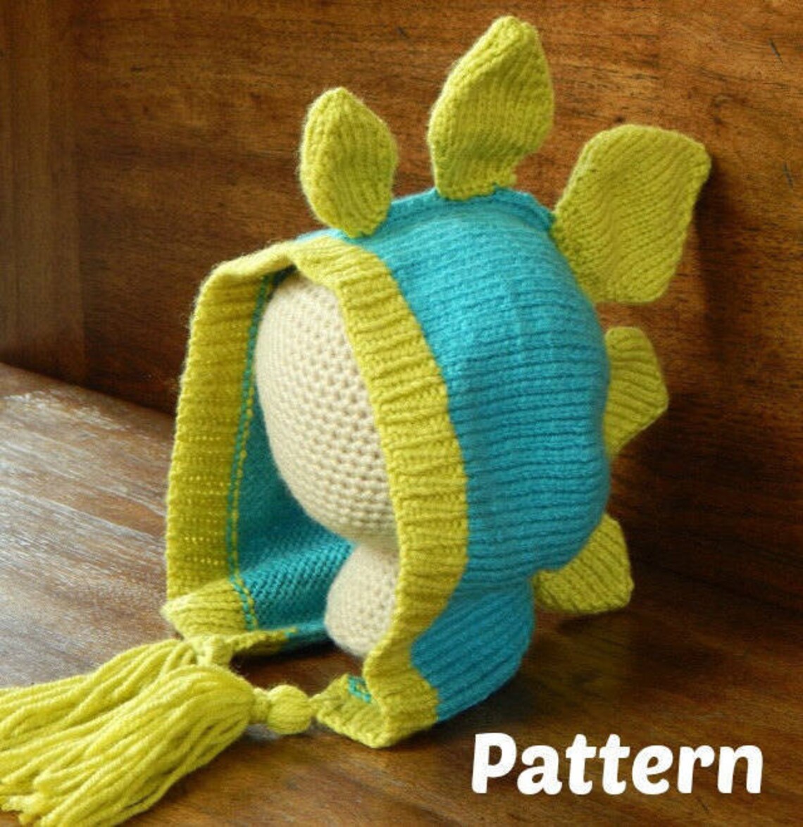 Knit Dinosaur Hat Stegosaurus Pattern Knitting Pattern Etsy