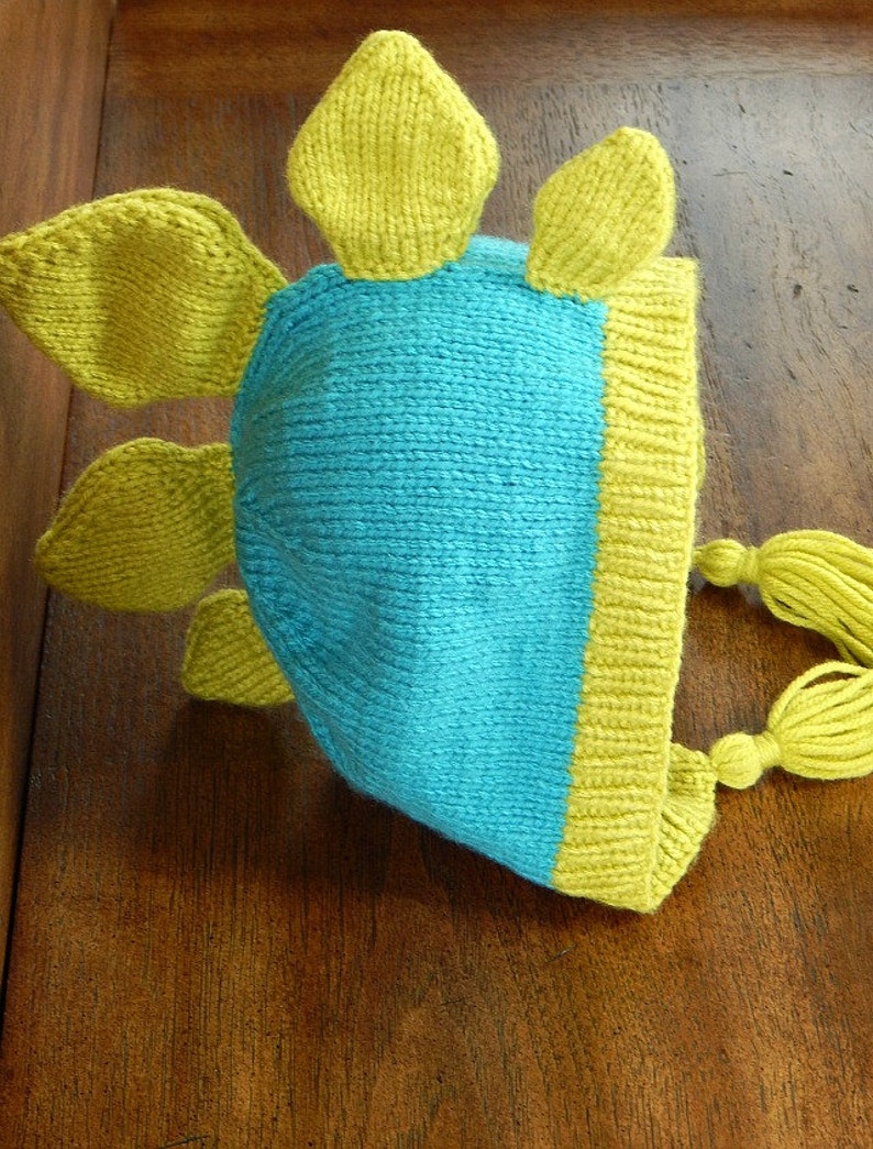 Knit Dinosaur Hat Stegosaurus Pattern Knitting Pattern Etsy