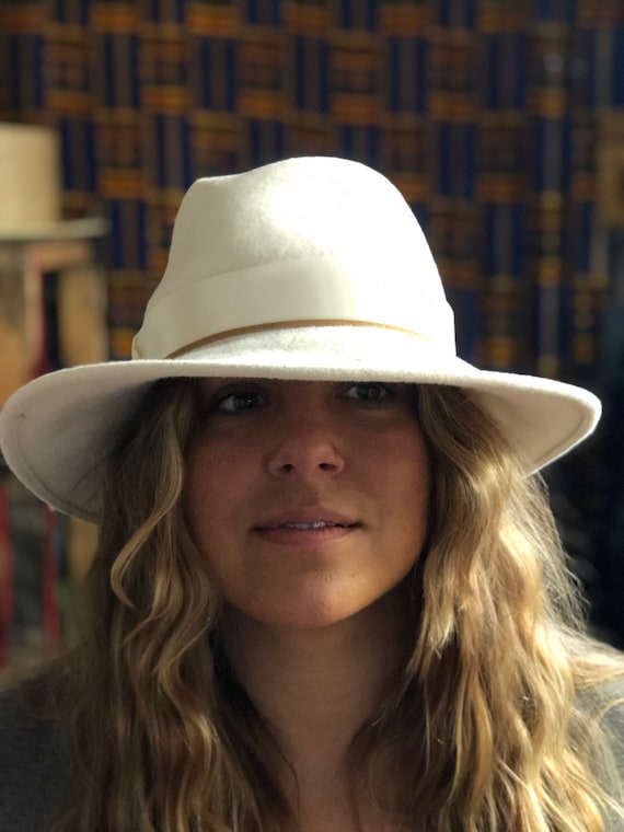 Custom Bridal Hat White Wedding Fedora 