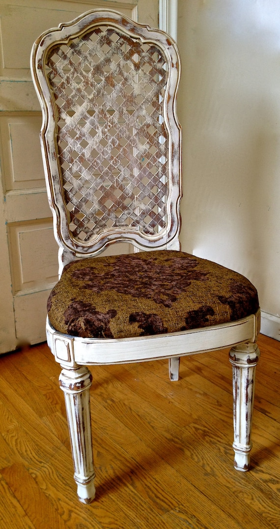 Items similar to Shabby Chic Chair, French Cottage Chair, Distressed