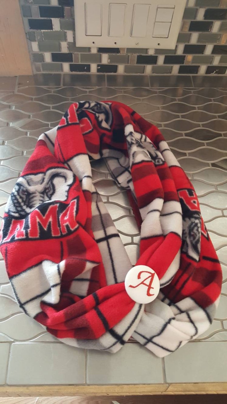 Men/'s or Women/'s Infinity scarves Roll Tide or any sports team you choose fleece or cotton