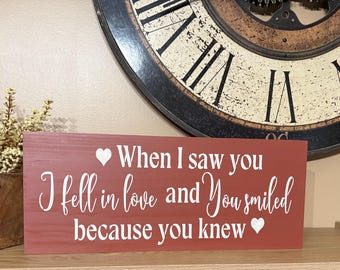 Handmade Wood Sign, Love Quote, Wedding Gift (18" x 7.5")