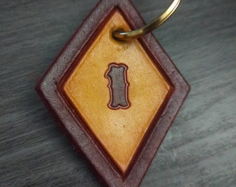 Personalized Kappa Leather Keychain for Kappa Alpha Psi Fraternity, Inc.