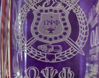 Personalized Glass Decanter for Omega Psi Phi Fraternity, Inc.