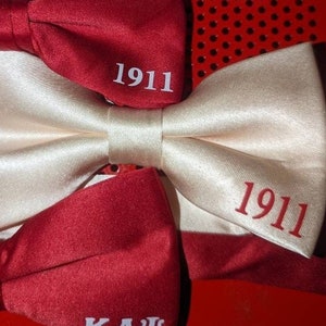 Solid colored Kappa Bow Tie inspired by Kappa Alpha Psi Phi Nu Pi image 3