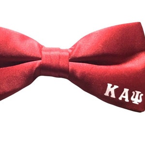Solid colored Kappa Bow Tie inspired by Kappa Alpha Psi Phi Nu Pi ΚΑΨ symbols retro