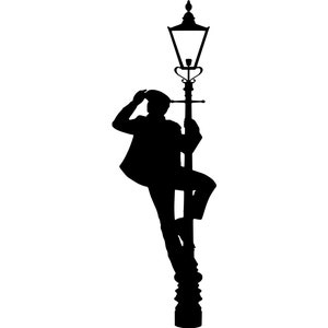 Jack the Lamplighter from Mary Poppins 2 Silhouette Vinyl Decal - Black, Red, Silver, White Disney Nanny Bert Jack