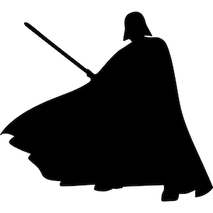 Star Wars Darth Vader Silhouette Vinyl Decal - Black, Red, Silver, White Mickey Disney Kylo Ren Han Solo BB8 R2D2 Leia C3PO Jedi Luke