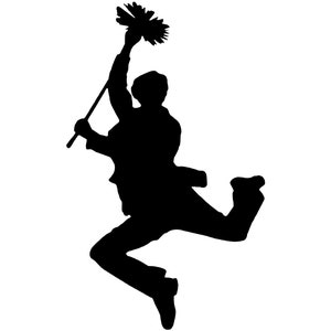 Bert from Mary Poppins Silhouette Vinyl Decal - Black, Red, Silver, White Disney Nanny Bert Jack