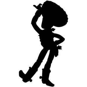 Woody from Toy Story Silhouette Vinyl Decal - Black, Red, Silver, White Mickey Disney Woody Hamm Bullseye