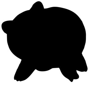 Hamm from Toy Story Pig Silhouette Vinyl Decal - Black, Red, Silver, White Mickey Disney Woody Hamm Jessie Bullseye