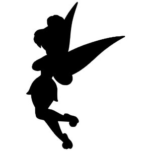 Tinkerbell Silhouette Vinyl Decal - Black, Red, Silver, White Mickey Disney Peter Pan Tinker Bell