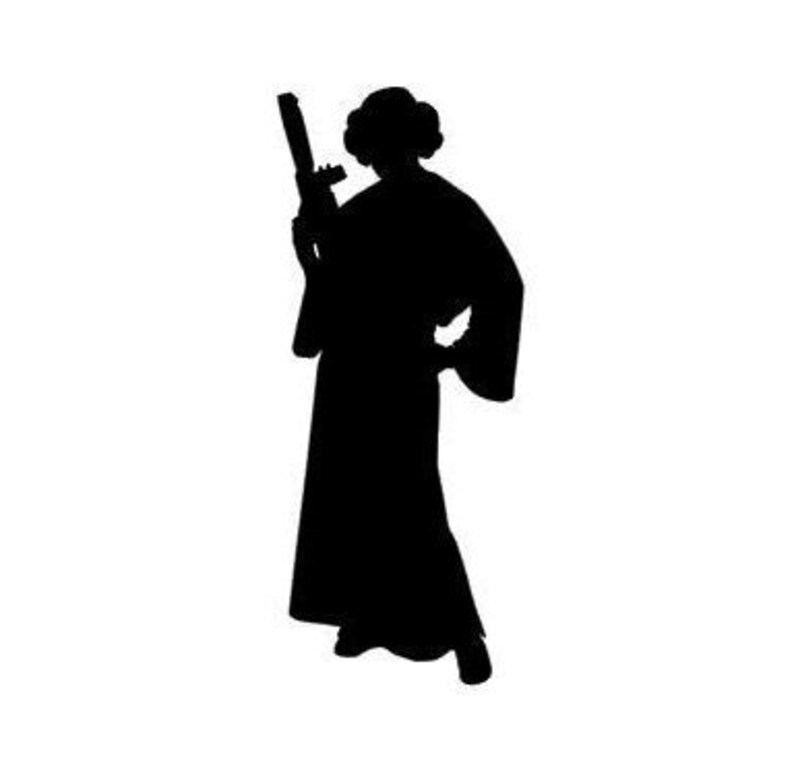 Star Wars Princess Leia Silhouette Vinyl Decal Black Red - Etsy