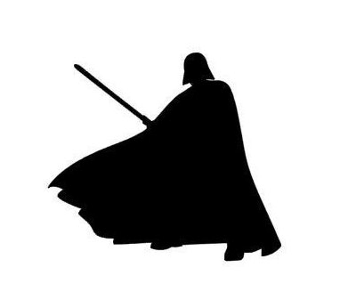 Star Wars Darth Vader Silhouette Vinyl Decal Black Red | Etsy