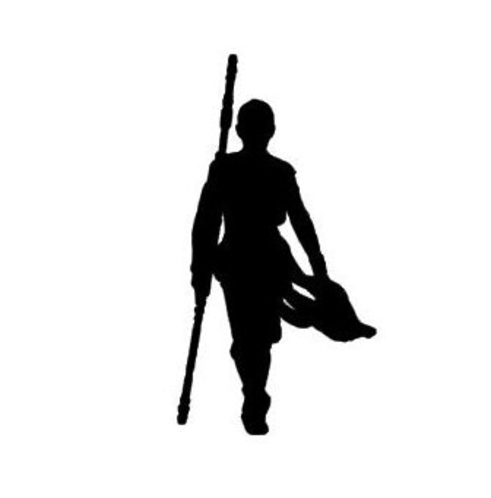 Star Wars Rey Silhouette Vinyl Decal Black Red Silver Etsy