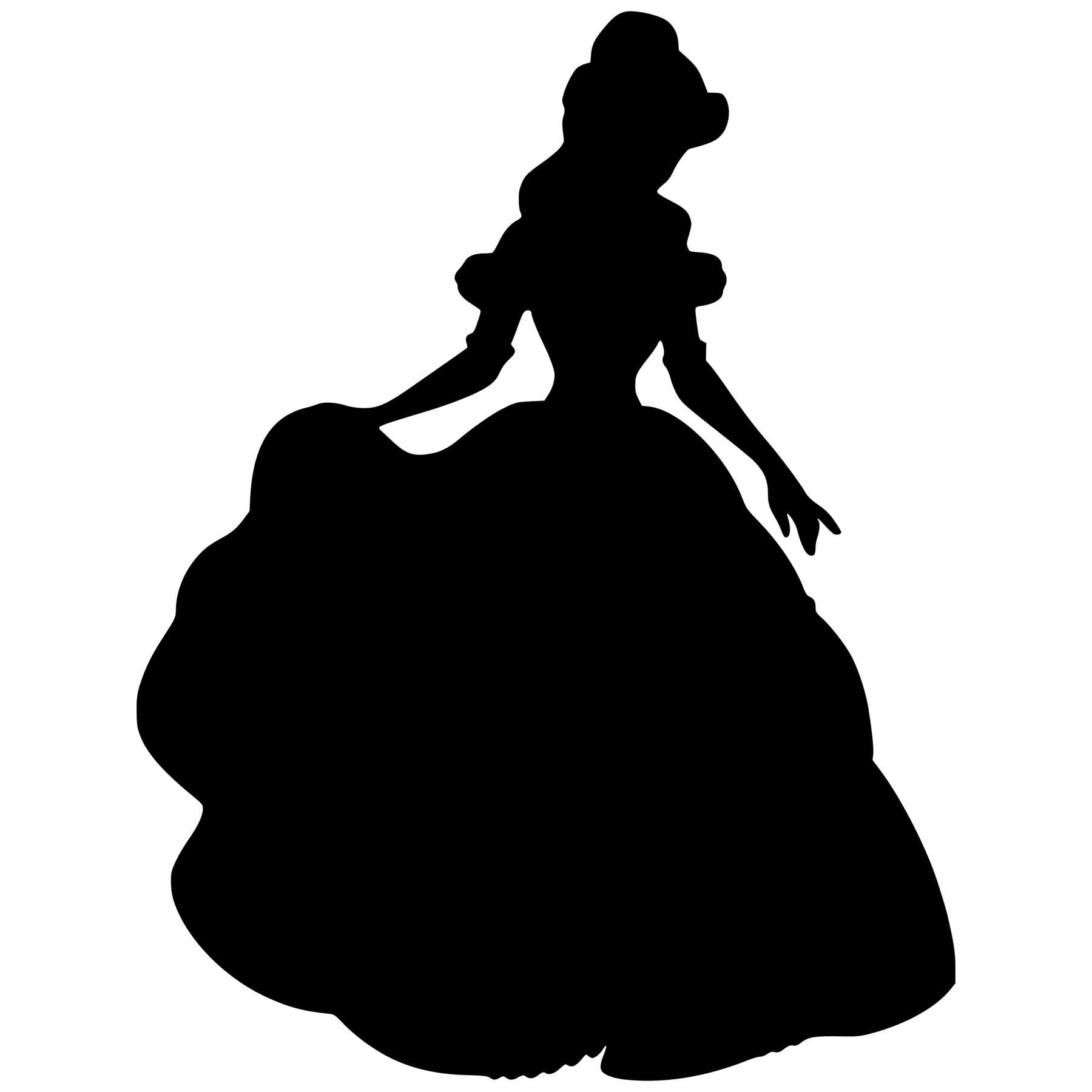 Belle Silhouette De Disney