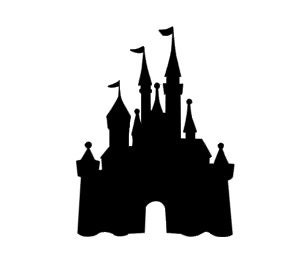 Disney Castle Silhouette Vinyl Decal Black Red Silver Etsy