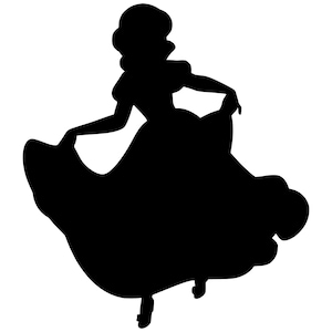 Snow White Silhouette Vinyl Decal - Black, Red, Silver, White Mickey Disney Princess 7 Seven Dwarfs Apple Prince Princess