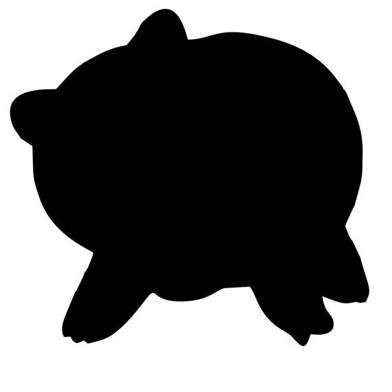 Pig Silhouette Market Note Block Pig Silhouette Market Note Block