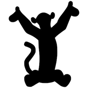 Tigger from Winnie the Pooh Bear Silhouette Vinyl Decal - Black, Red, Silver, White Mickey Disney Piglet Eeyore Tigger