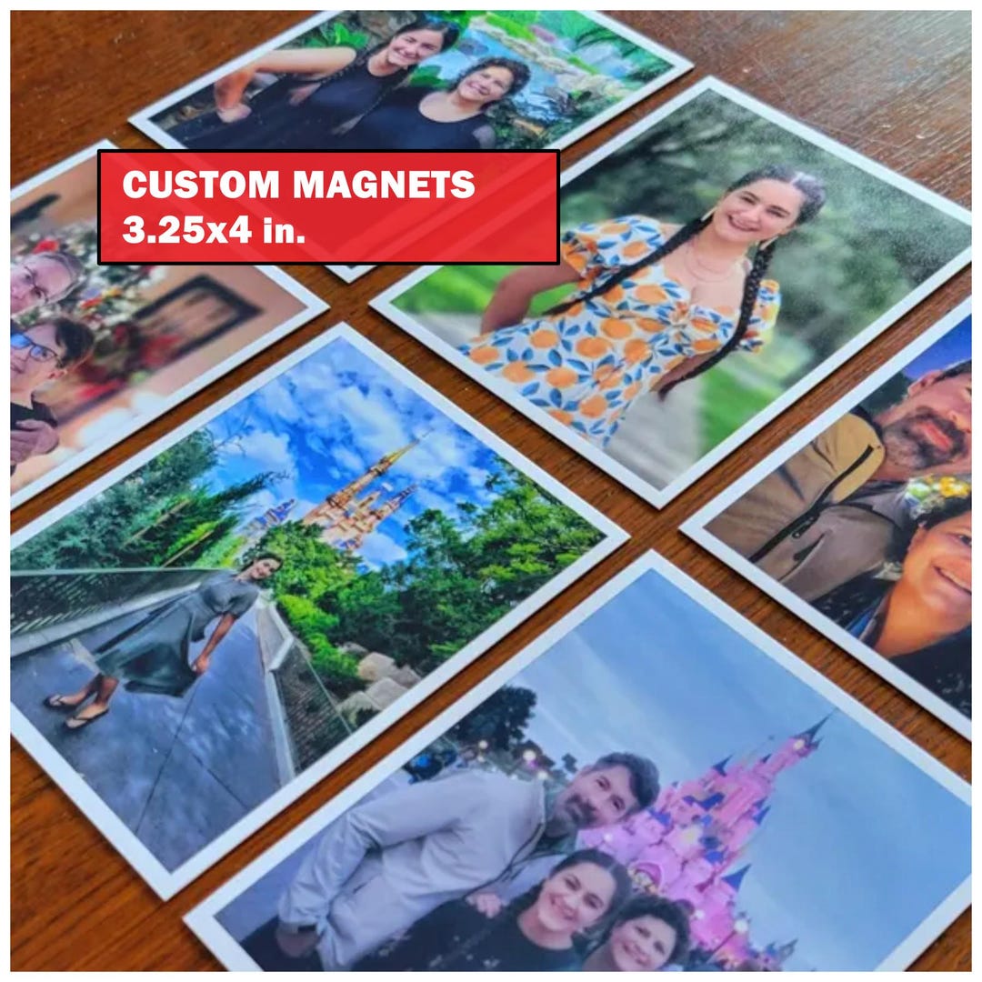 Custom Picture Fridge Photo Large Magnets Personalized for Vacations ...